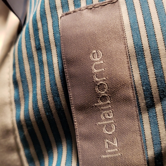 Womans Liz Claiborne striped button down shirt - Picture 4 of 6
